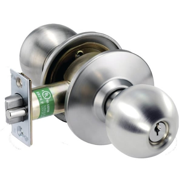 Arrow Hk Series Cylindrical Knob Lockset, 1.375 To 2" Thk Door, 1.25 X 4.875" Strike, Grade 1 HK11BB 32D