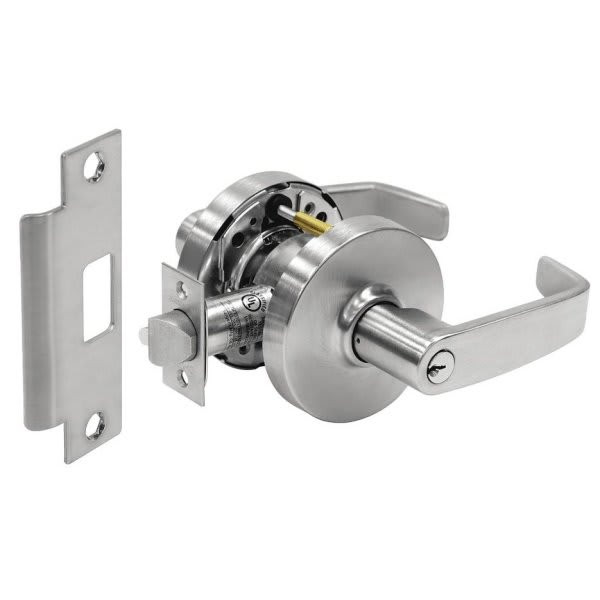 Sargent 10 Line Cylindrical Lever Lockset, 2.75" Backset, 1.375 To 2" Thk Door, Grade 1 28-10G38 LL 26D