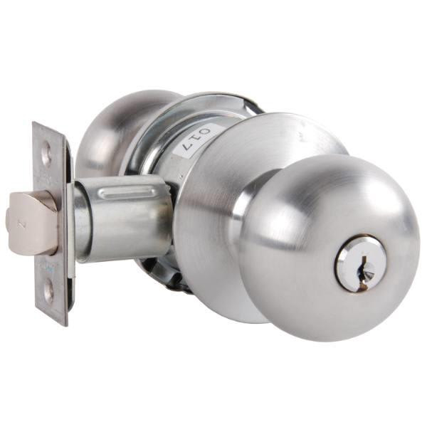 Arrow Mk Series  Entrance Cylindrical Lockset, Satin Chrome, 2-3/4