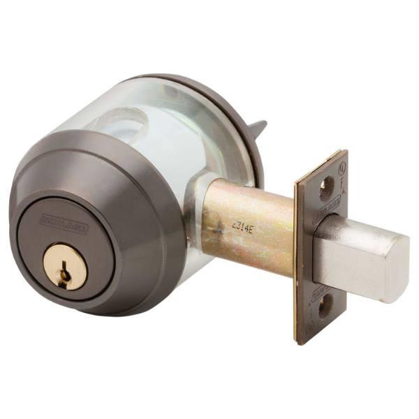 Schlage B600 Series Single Cylinder Deadbolt, C Keyway, Oil Rubbed Bronze