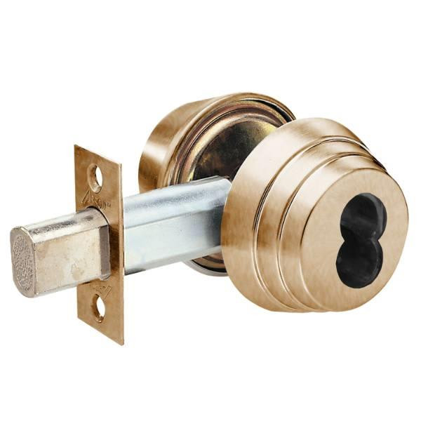 Arrow E Series Grade 2 Single Cylinder Deadbolt, Less Core, Satin Bronze