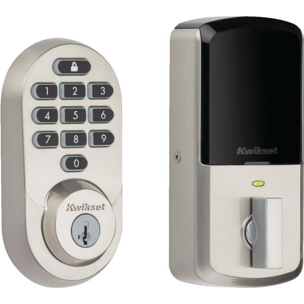 Kwikset Halo Satin Nickel Wifi Enabled Smart Electronic Deabolt With Smartkey Security