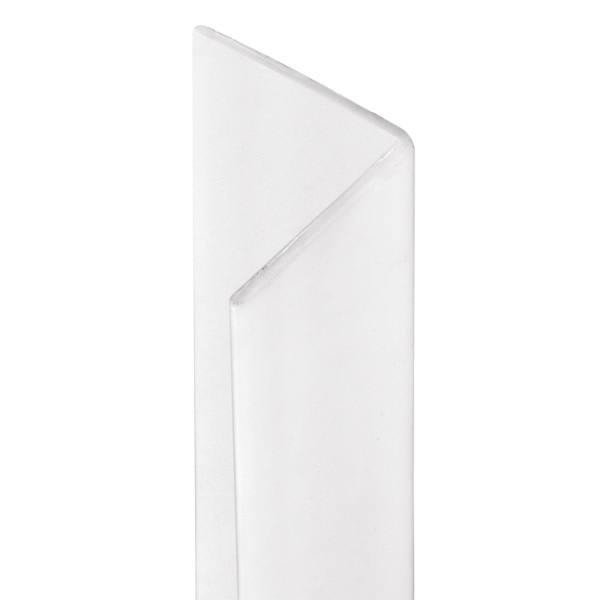 Mp10066 Corner Shield W/tape, Vinyl Construction, White, 5 Pack
