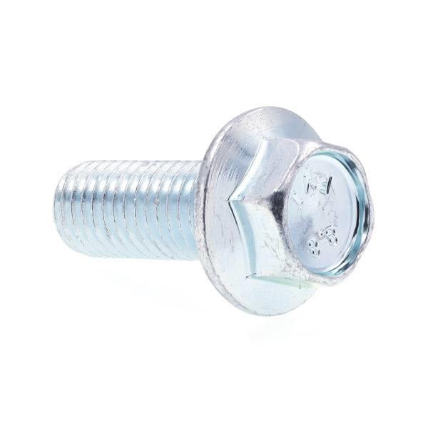 Flange Bolts, Class 8.8, M12-1.75 X 30mm, Zinc, Package Of 25