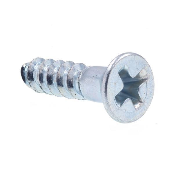 Wo Screws, Flat Hd, Phillips Dr, #4 ,zinc, Package Of 50