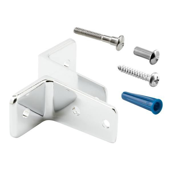 Sentry Two Piece Wall Brkts, Zc Alloy, Chrome Plated Finish Set , Package Of 2
