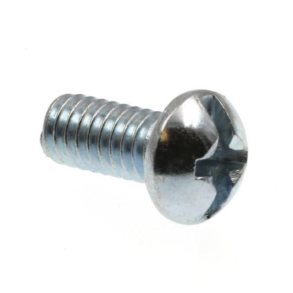 8-32 X 3/8 In. Zinc Plated Steel Phillips/Slotted Combination Drive Round Head Machine Screws Package Of 100