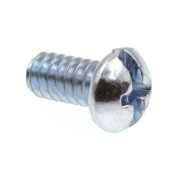 Machine Screws, Round Head, Phillips/Slotted Combination Drive, #10-24 X 3/8 In. (100 Pack)