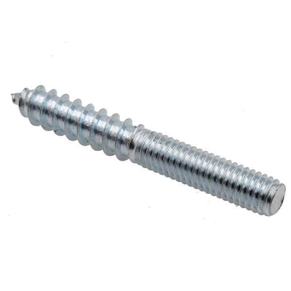 Hanger Bolts,-16 X 3 In., Plain Stl,package Of 10