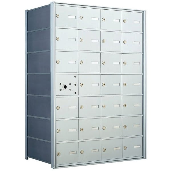 Florence Mfg 1400 Horizontal Mailbox -27 Compartments, Aluminum