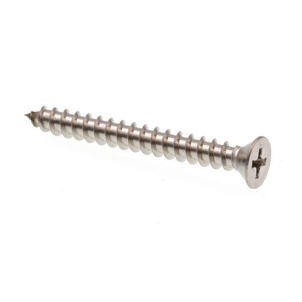 Sms, Sf-Tap, Flat Hd, Phil Dr, #10 Grade 18-8 Ss, Package Of 100