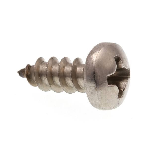 Sms, Sf-Tap, Pan Hd, Phil Dr, #6 X, Grade 18-8 Ss,package Of 100