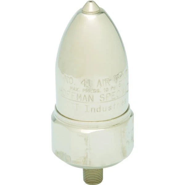 Hoffman Convector Steam Vent, #43, 1/4" Npt, Straight, 10 Psi, Single Port