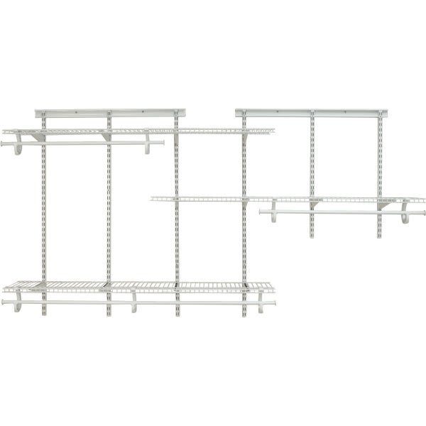Closetmaid Shelftrack 5- 8' Wide Adjustable Wire Shelving Closet Organizer