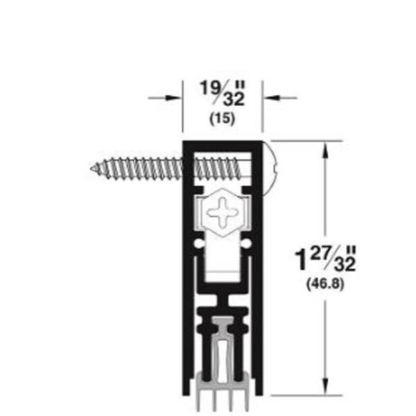 Pemko Stc4131cpk36 Acoustic Automatic Door Bottom, Clear Alum, 36 Long