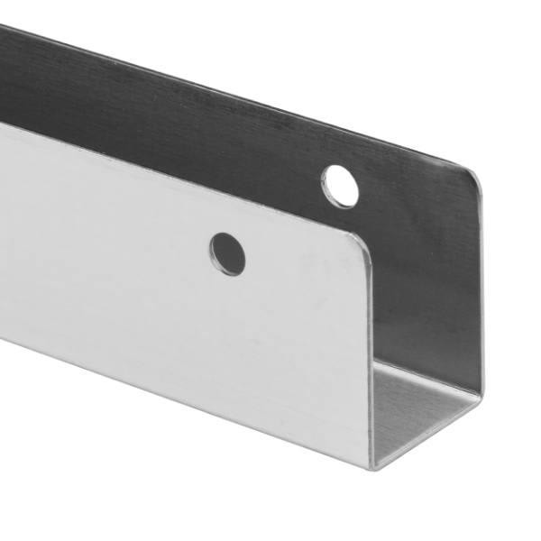 Sentry Wall Bracket, 1 In. X 54 In., Ss, U- Shape Bracket, 5 Hole