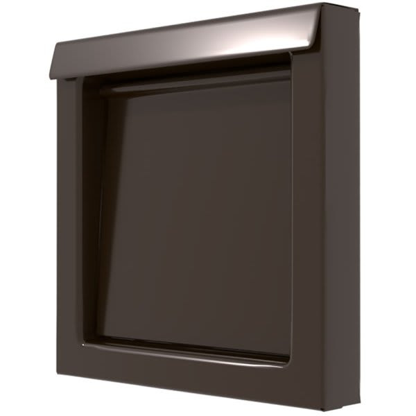 In-O-Vate 4" Flush-Mount Wall Vent, Metal - Brown, No Collar