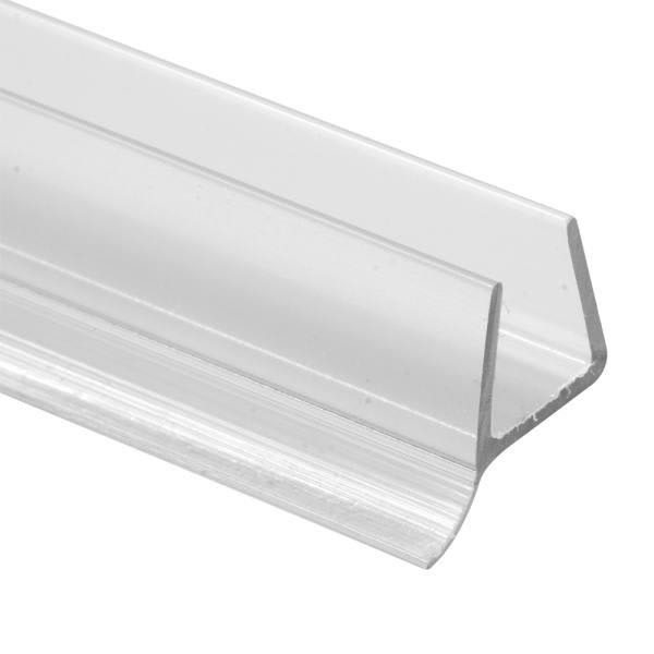 Shower Dr Bottom Seal, For Frameless Drs, 3/8 In., Clear Vin