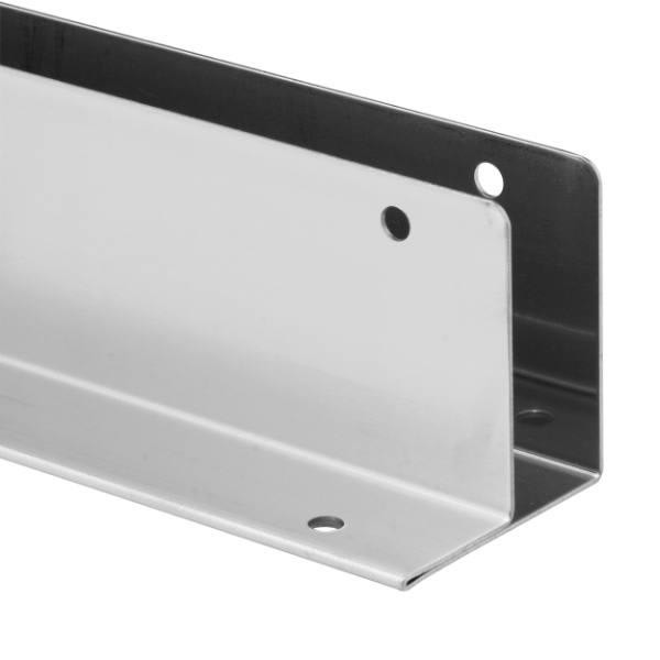 Sentry Continuous Wall Bracket, 1 Ear, For 3/4in Panels, Ss, 57 In.