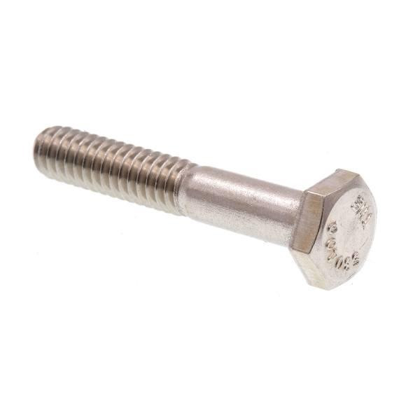 Hex Bolts, 1/4 In-20 X 1-1/2 In, Grade 304 Ss, Package Of 25