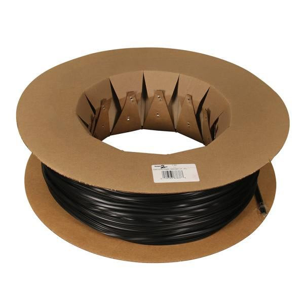 Make 2 Fit Glass Retaining Spline, Glaz U-Channel, Black Vinyl, 750 Ft /Roll