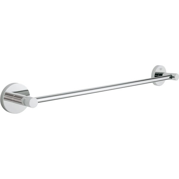 Grohe Essentials Starlight Chrome Wall Mount Cube Towel Rail 24