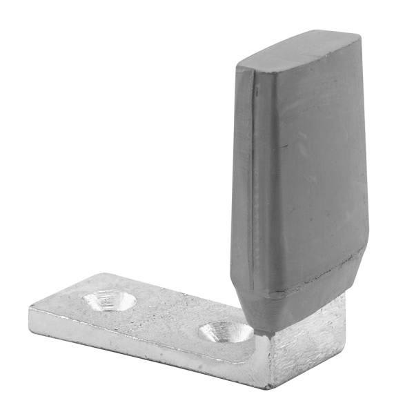 Sentry Dr Stop 2-11/16in Height Stl Brushed Alum Gray Rubber Bumper