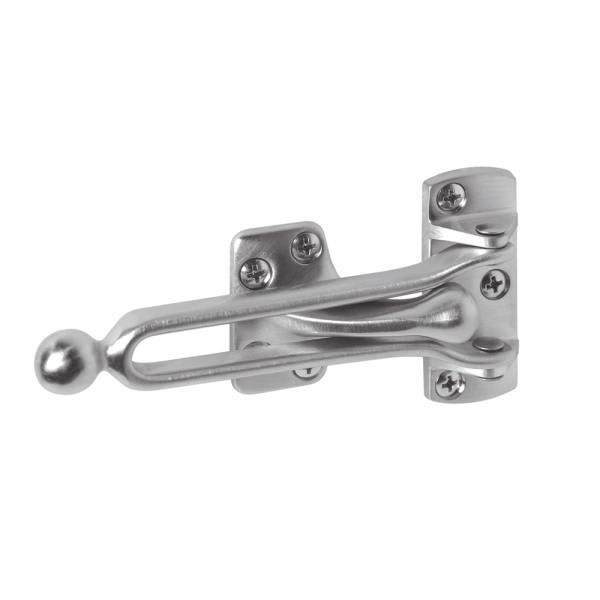 Swing Bar Dr Guard W/ Ball, 4-7/8in, Solid Brass, Satin Nkl