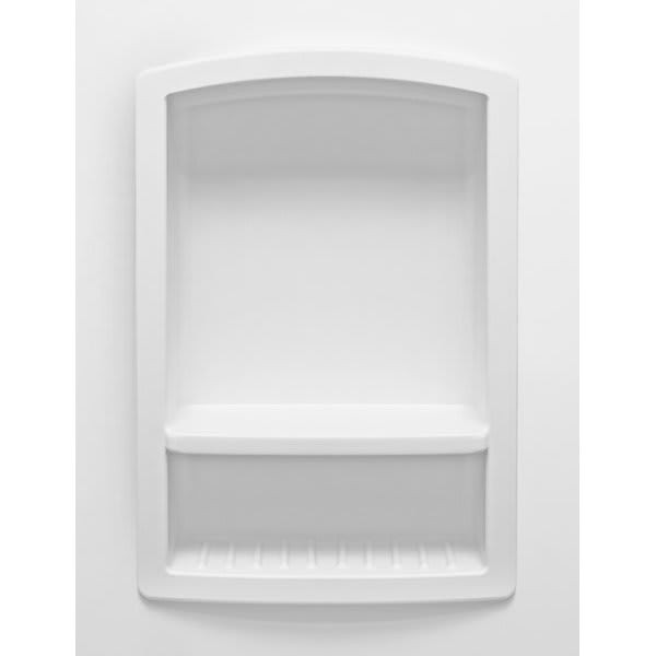 Swan White Recessed Solid Wall-Mount Soap Dish