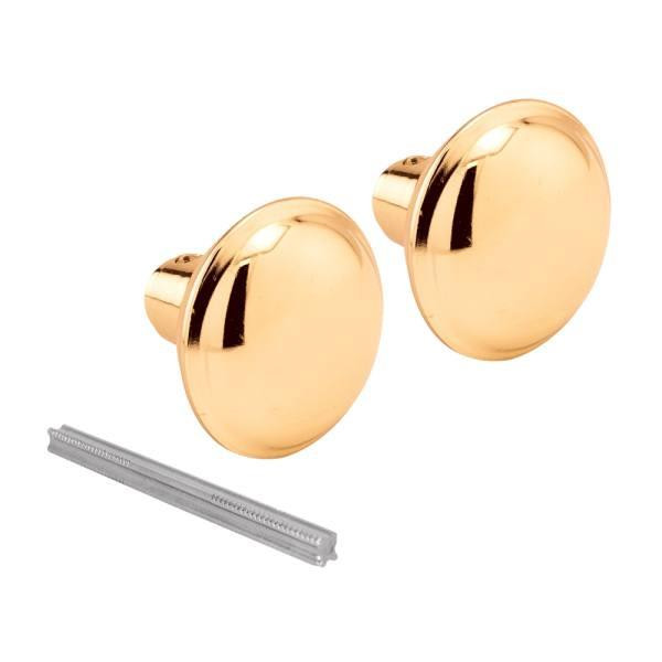 Defender Sec Vintage Style Dr Knobs W/Brass , 2-1/4in Out Dia, Stl