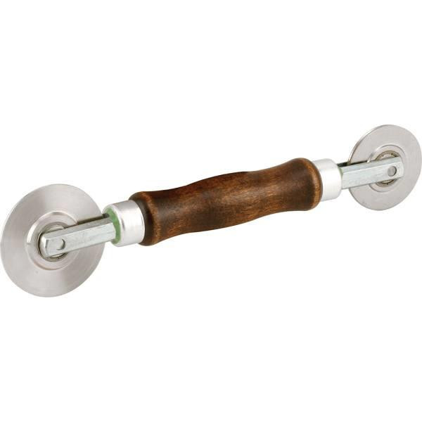 Make 2 Fit 1/16 In & 1/8 In Spline Roller Tool W/ Steel Wheel And Wood Grip