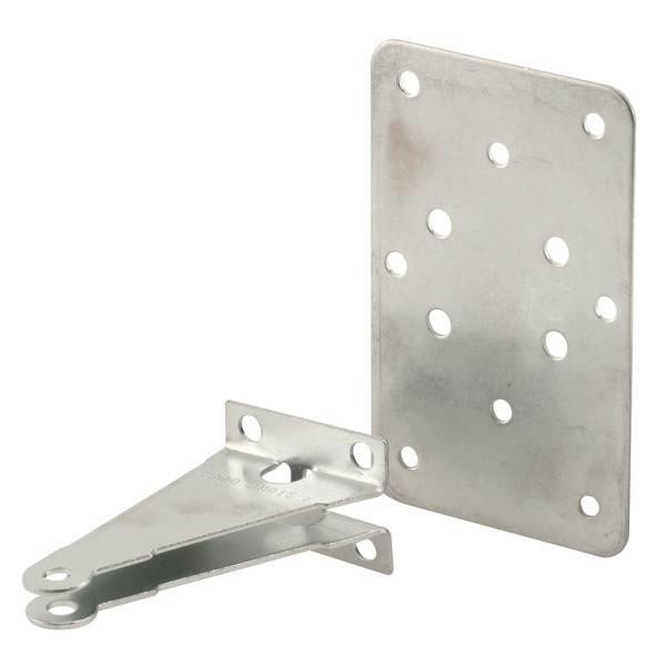 Jamb Bracket W/Plate, 2-1/2in X 4-1/16in, Stl Constrt, Mill