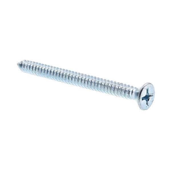 Sheet Metal Screws,flat Hd, #14 X 3in, Zc Steel, Package Of 25