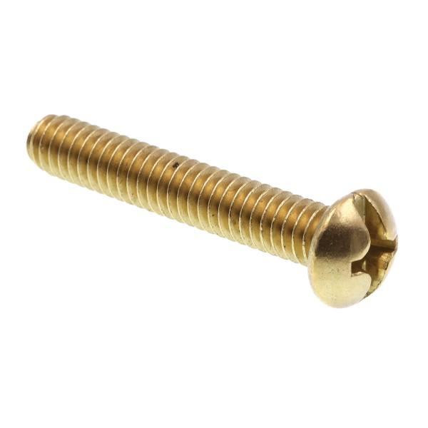 Machine Screws, Rd Hd, Phil/Slot Comb Dr, Brass, Package Of 25