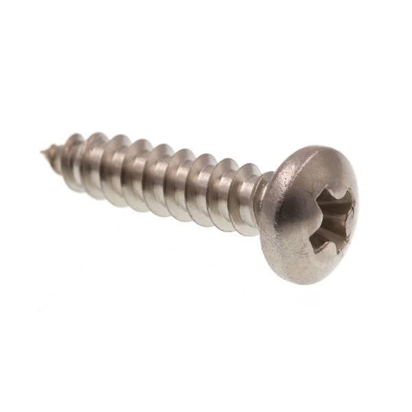 Sheet Metal Screws, #4 X 1/2in, Gr 18-8 Ss, Package Of 25