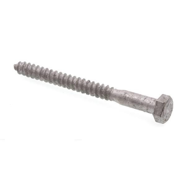 Hex Lag Screws, 5/16in X 3-1/2in, A307 Galv Steel, Package Of 25