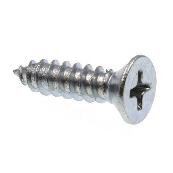 Sheet Metal Screws,#10 X 3/4in, Zc Steel, Package Of 100