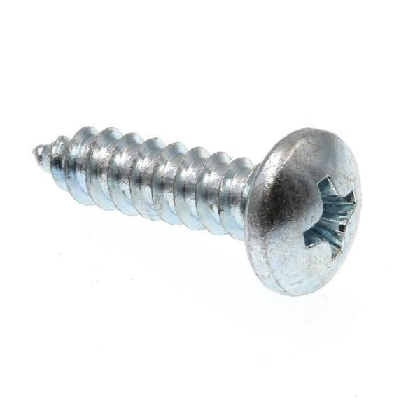 Sheet Metal Screws, #10 X 3/4in, Zc Steel, Package Of 100