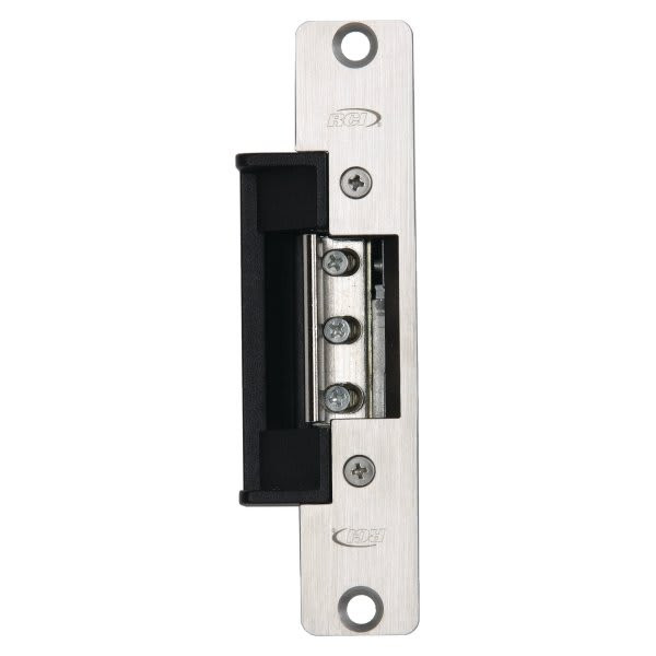 Rci Satin Centerline Latch Entry W/ 5-7/8 In Faceplate Ss Strike Plate
