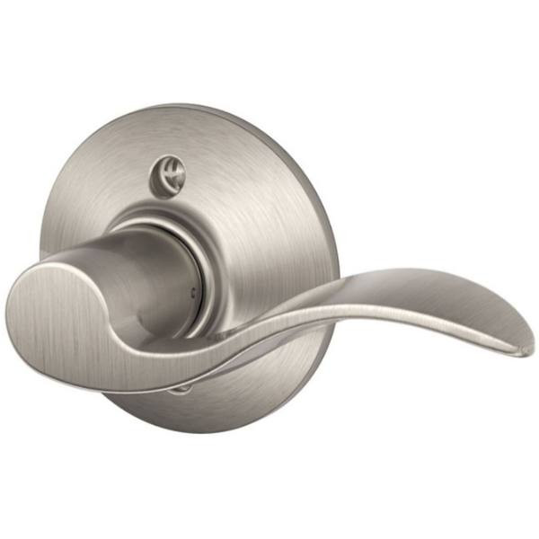 Schlage Residential F Series Dummy Door Accent Lever (Satin Nickel)