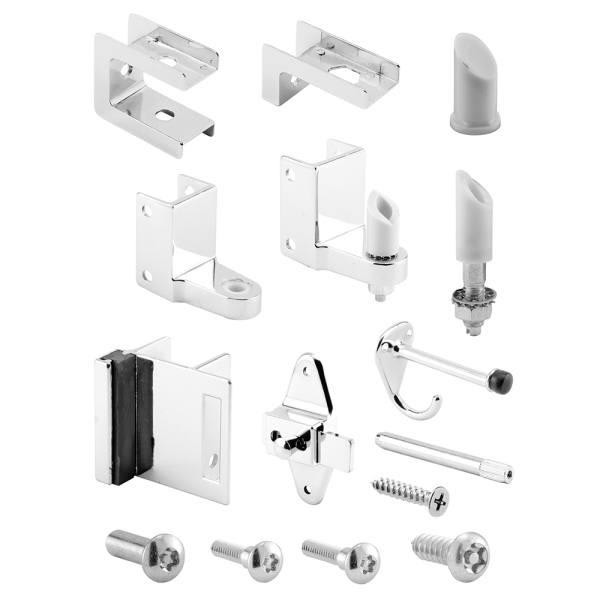 Sentry Door Kit, 1 In. Door And 1-1/4 In. Pilaster, Zamak, Chrome , Inswing Kit