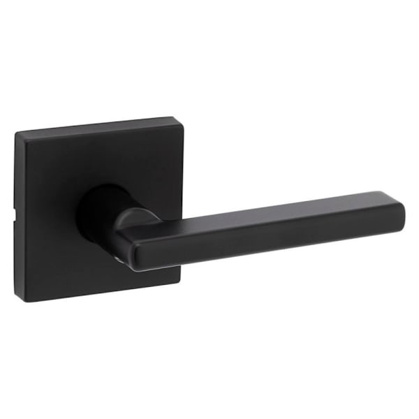 Kwikset Halifax Matte Black Hall/Closet Passage Door Lever