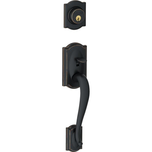 Schlage Camelot Handleset, Interior Knob, Siena, Aged Bronze