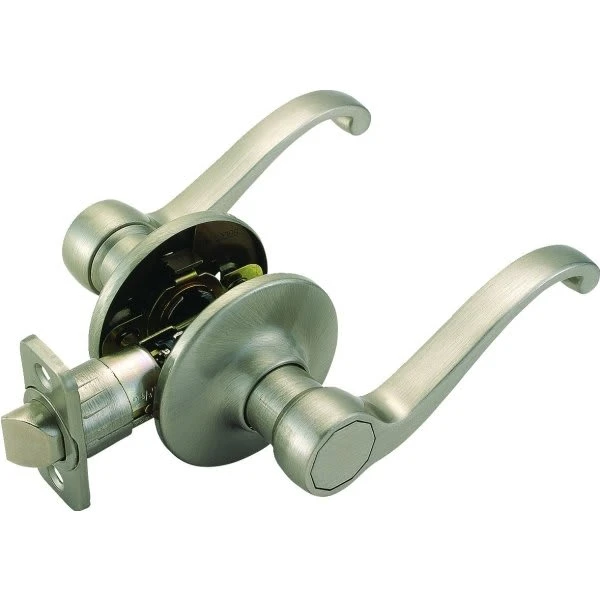 Design House Scroll Passage Lever, Satin Nickel