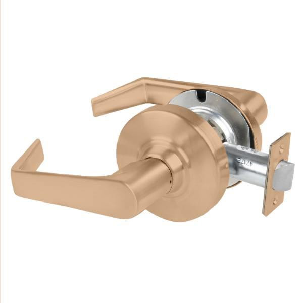 Schlage Alx Passage Lockset, Saturn, Keyless, Satin Bronze, Non-Handed
