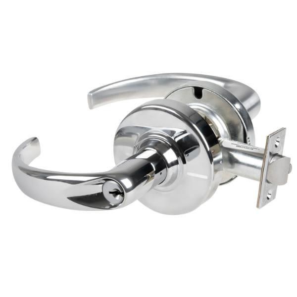 Schlage Alx Storeroom Lockset, Sparta, S123 Keyway, Bright Chrome, Non-Handed
