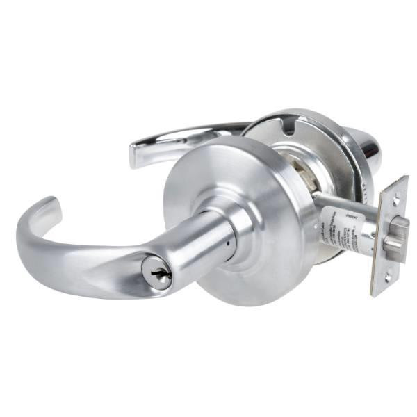 Schlage Alx Office Lockset, Sparta Lever, S123 Keyway, Satin Chrome, Non-Handed