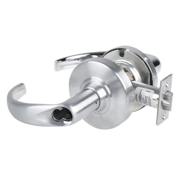 Schlage Alx Entrance Lockset, Sparta, Sfic Housing, Satin Chrome, Non-Handed