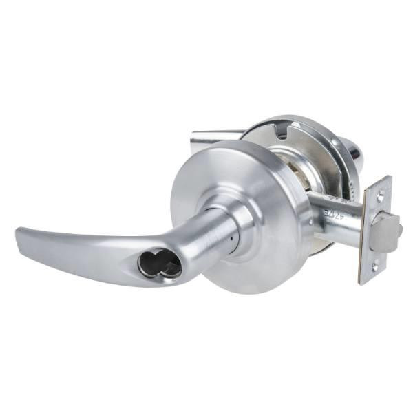 Schlage Alx Storeroom Lockset, Athens, Sfic Housing, Satin Chrome, Non-Handed