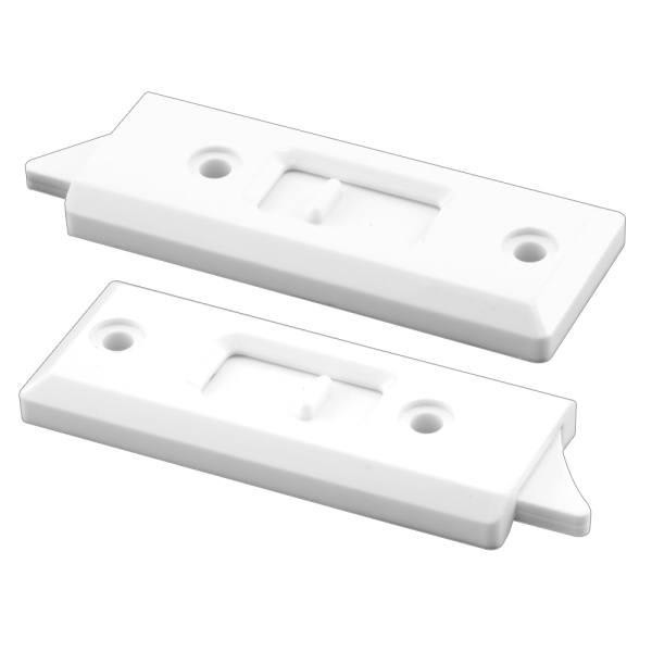 3-1/4 In., White Plastic, Spring-Loaded Tilt Latch 1-Pair (2-Pack)